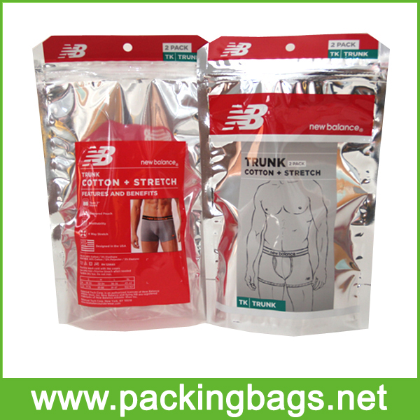 stand up resealable clothes bag manufacturer