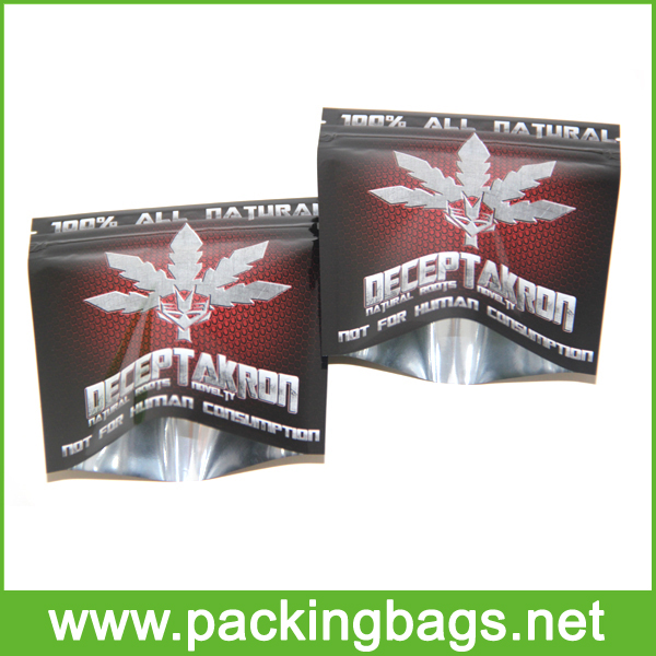 Disposable colorful customized foil bags