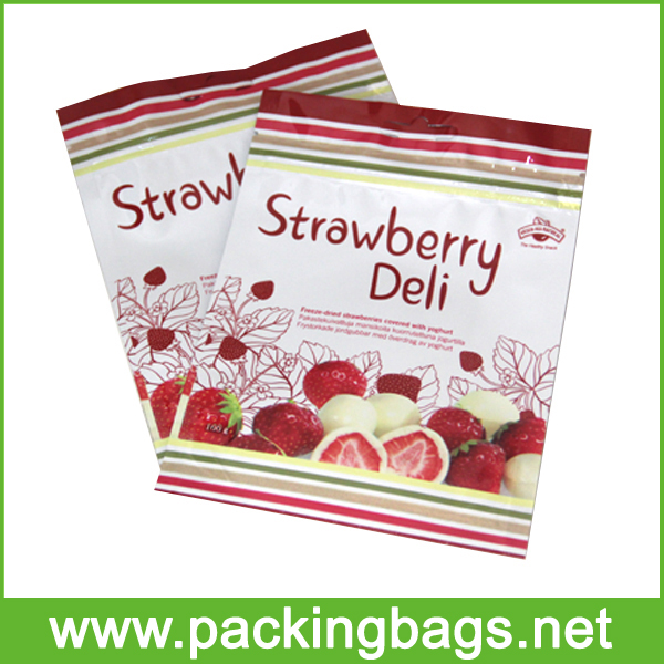 Food Grade Stand Up Reusable Bags with Ziploc