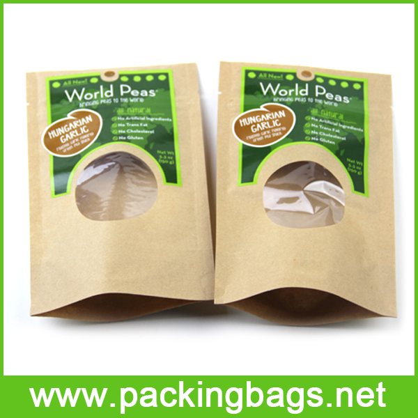 Food Kraft Paper Pouch with Clear Window