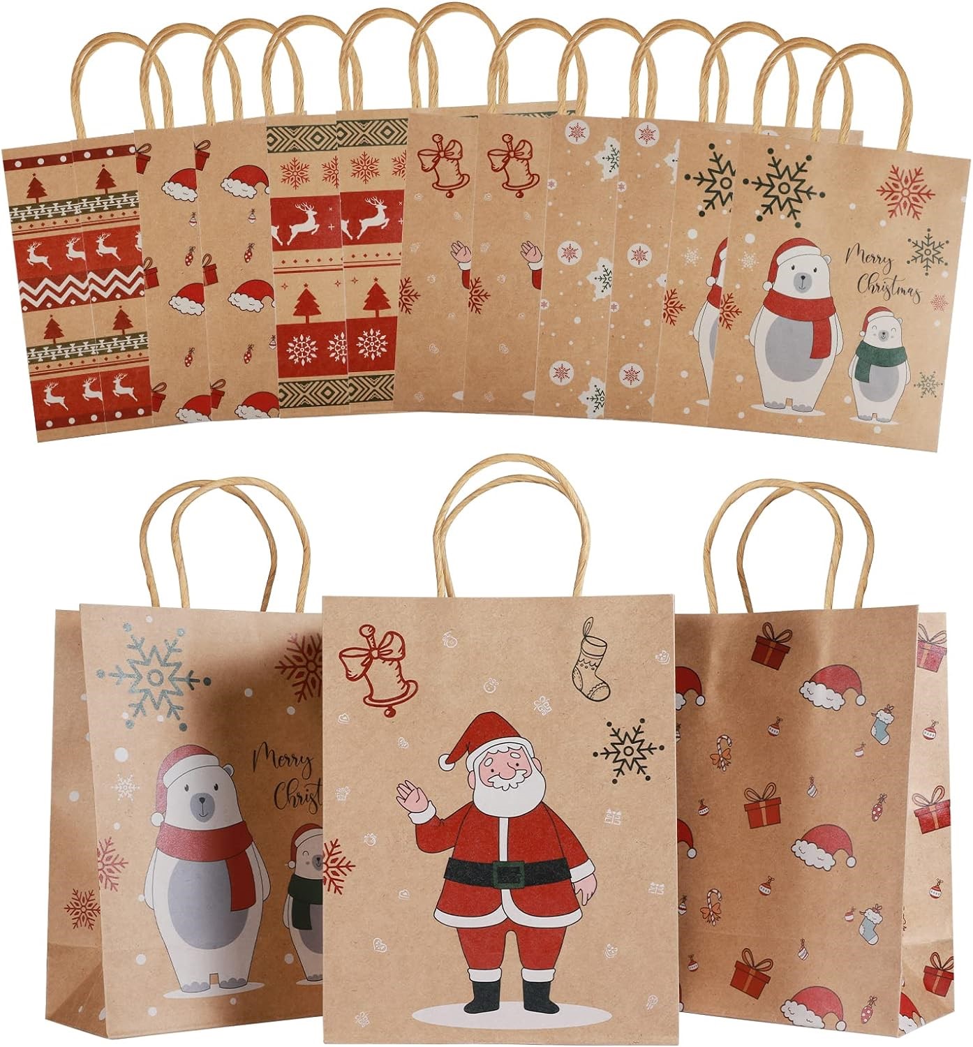 Christmas Design Gift Kraft Paper Bags