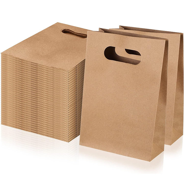 Kraft Paper Bags with Die Cut Handle